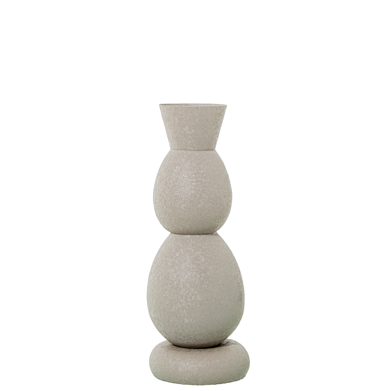 Jarron metal acabado mate blanco 14x35, 5cm