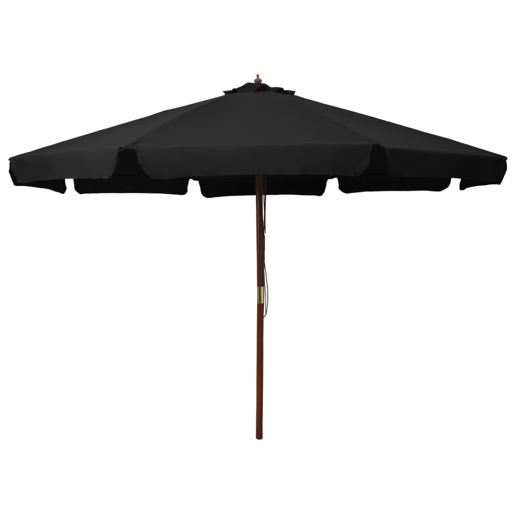 vidaXL Sombrilla de jardín con palo de madera 330 cm