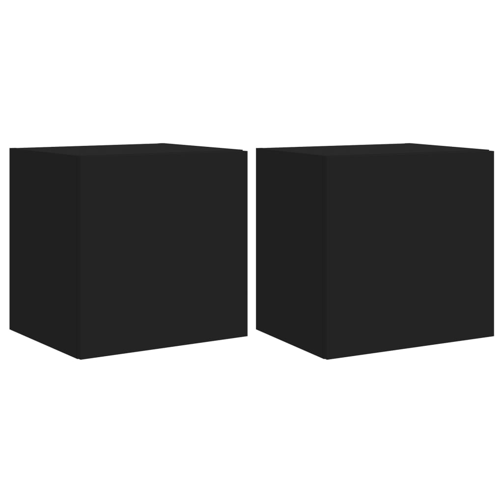 Muebles TV de Pared Vidaxl con Luces LED 2 Uds 40,5x35x40 Cm