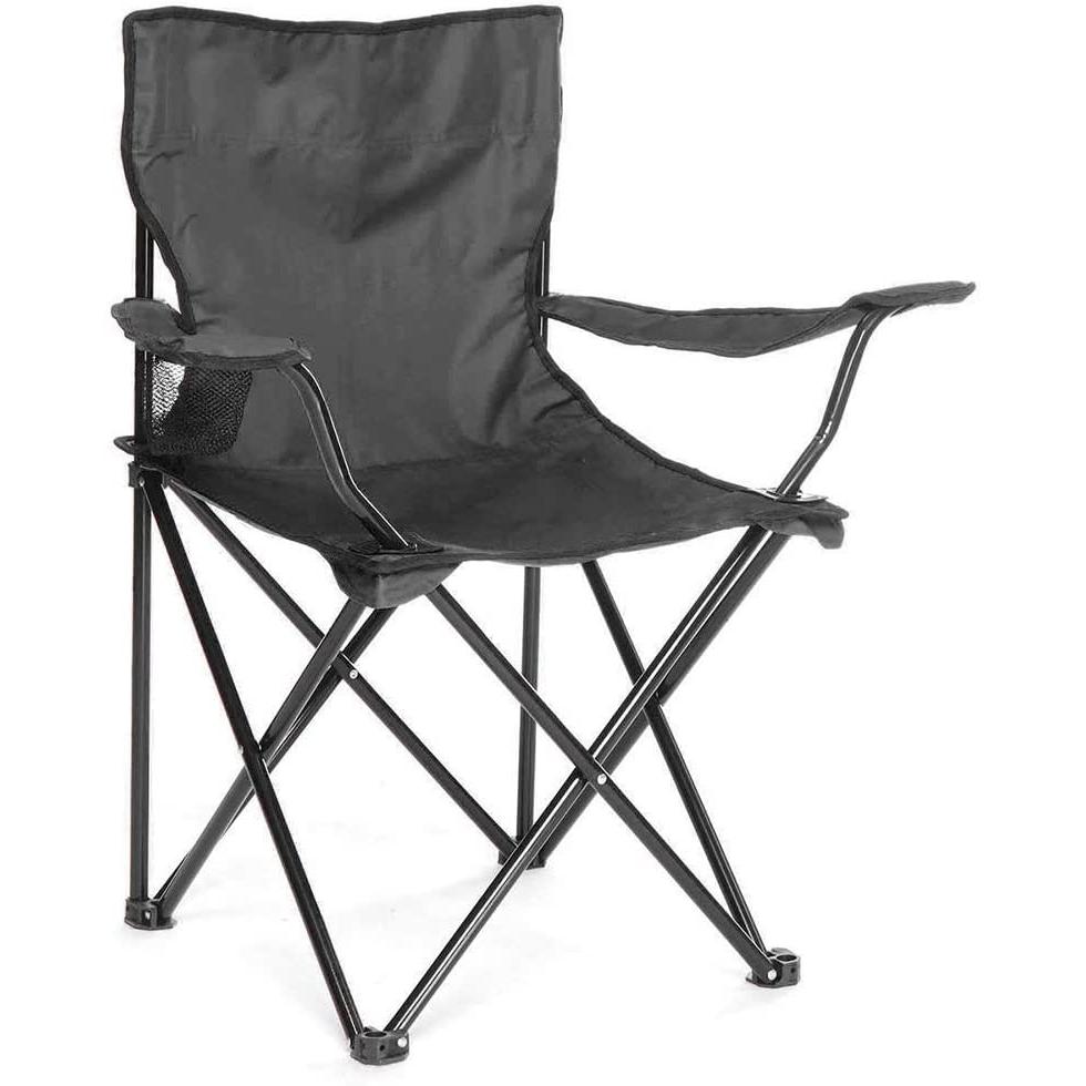 Silla Plegable de Camping de Acero, 50x50x80cm, Silla de Acampada Plegable, Ideal para Camping o Pesca, Estructura de Acero Resistente y Asiento de Lona Impermeable