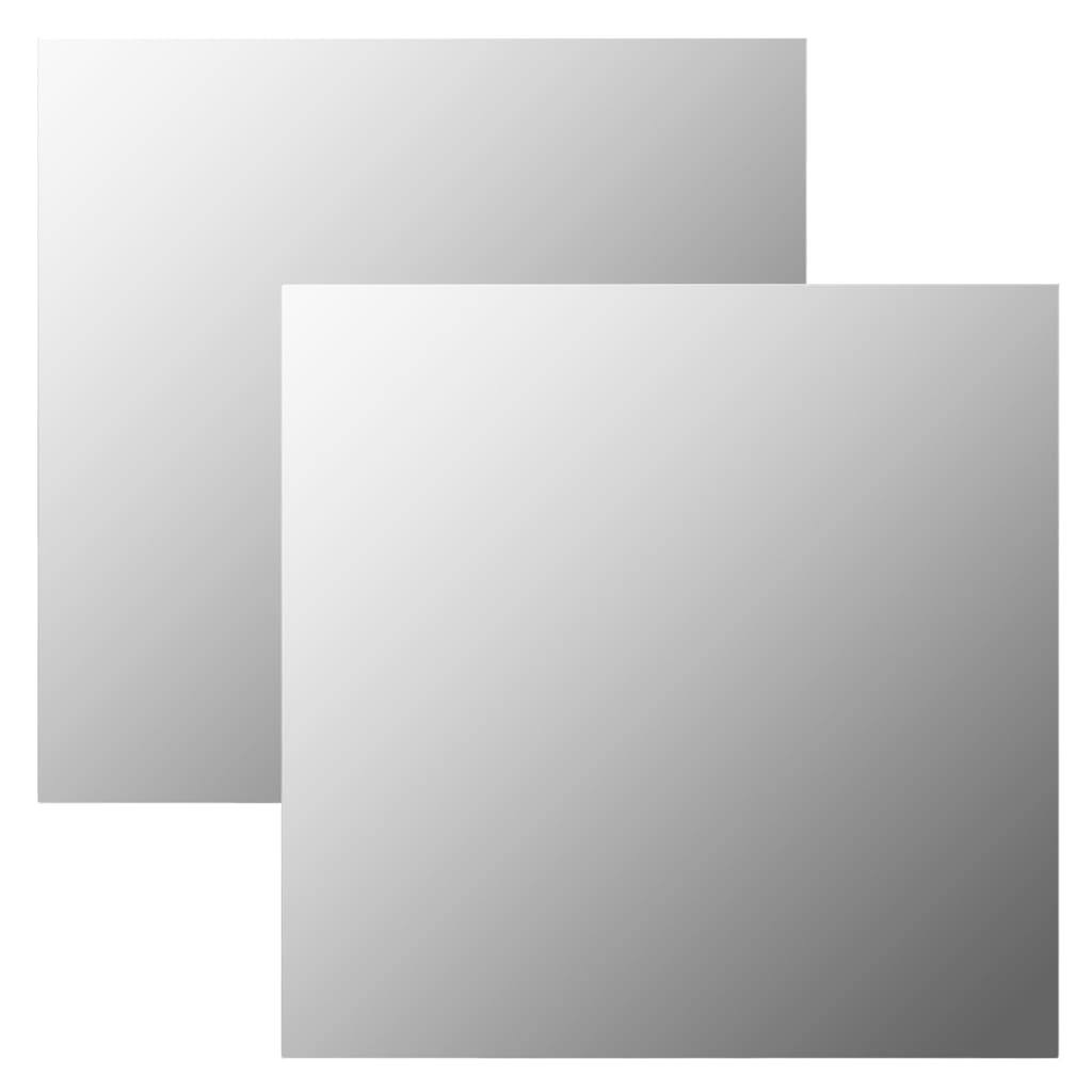 vidaXL Espejo de Pared Cuadrados Vidrio de Maquillaje Mueble Cuarto (2 unidades) Dimensiones 40 x 40 cm,  50 x 50 cm,  60 x 40 cm y mas
