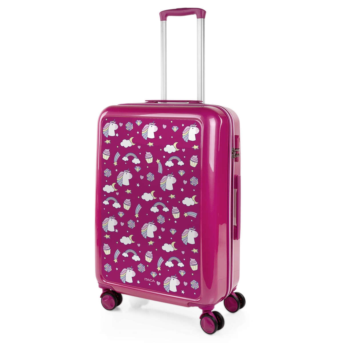 Itaca - Maletas De Viaje Medianas. Maleta Mediana 4 Ruedas - Maleta 20Kg. Maletas Viaje Trolley. Maleta De Viaje Con Candado De Combinacion 703460