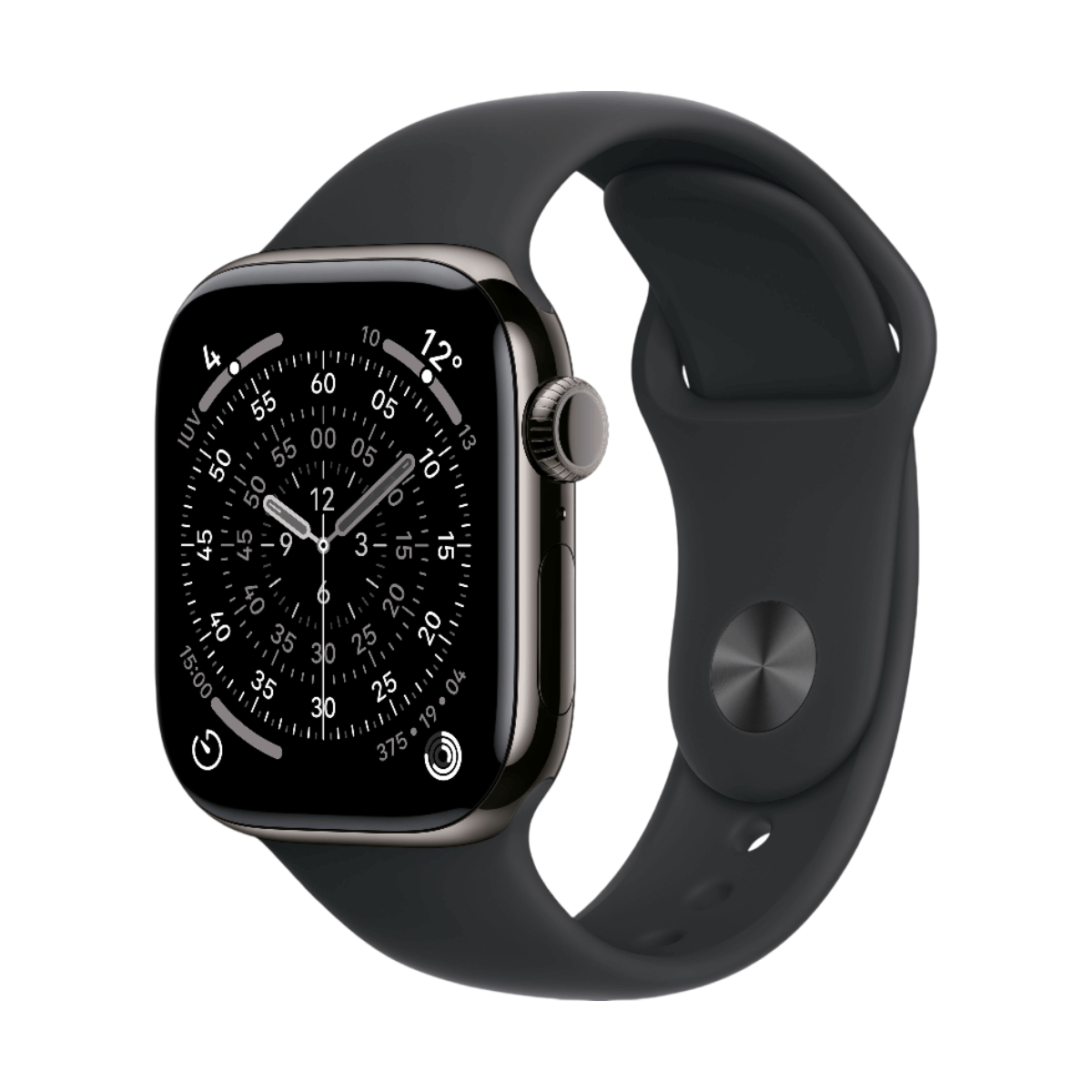 Apple Watch Series 11 GPS + Cellular 42mm Titanio Negro Azabache y Correa Sport Band Negra Pizarra - Talla S/M