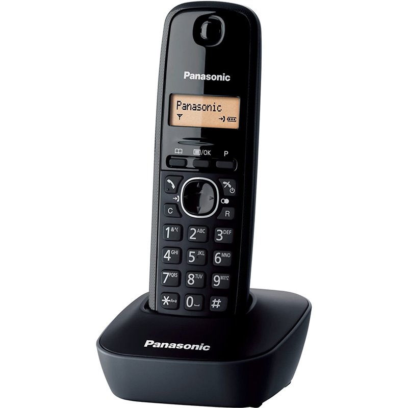 Panasonic KX-TG1611 teléfono Teléfono DECT Negro Identificador de llamadas