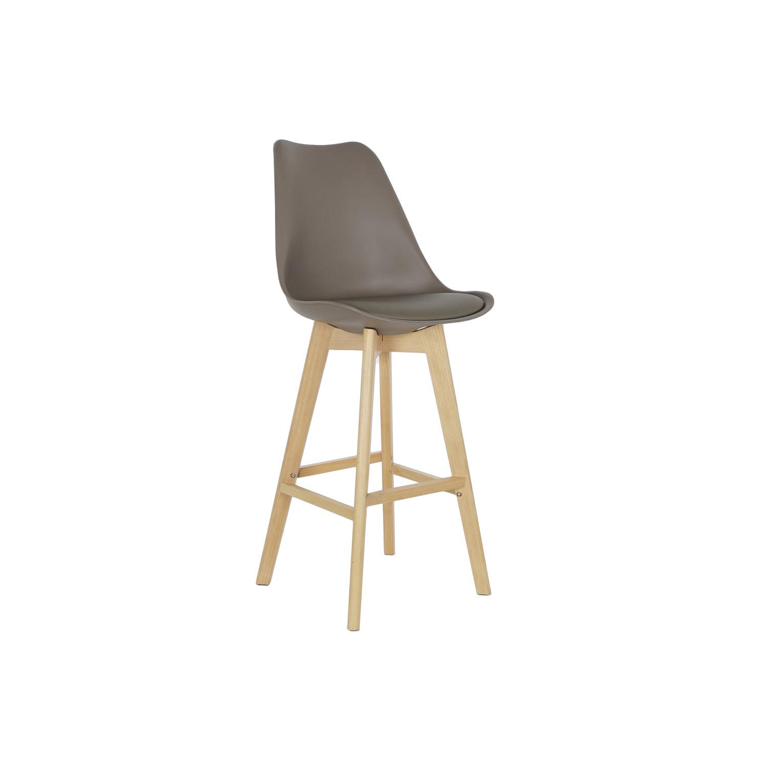 TABURETE HAYA PU 48,5X55X109 GRIS FIJALO MB205803