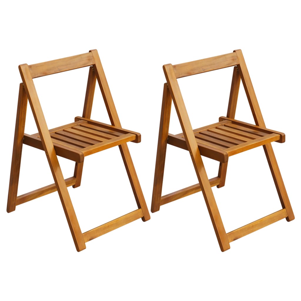 vidaXL Sillas de jardín plegables madera maciza de acacia Set de 2/4/6/8