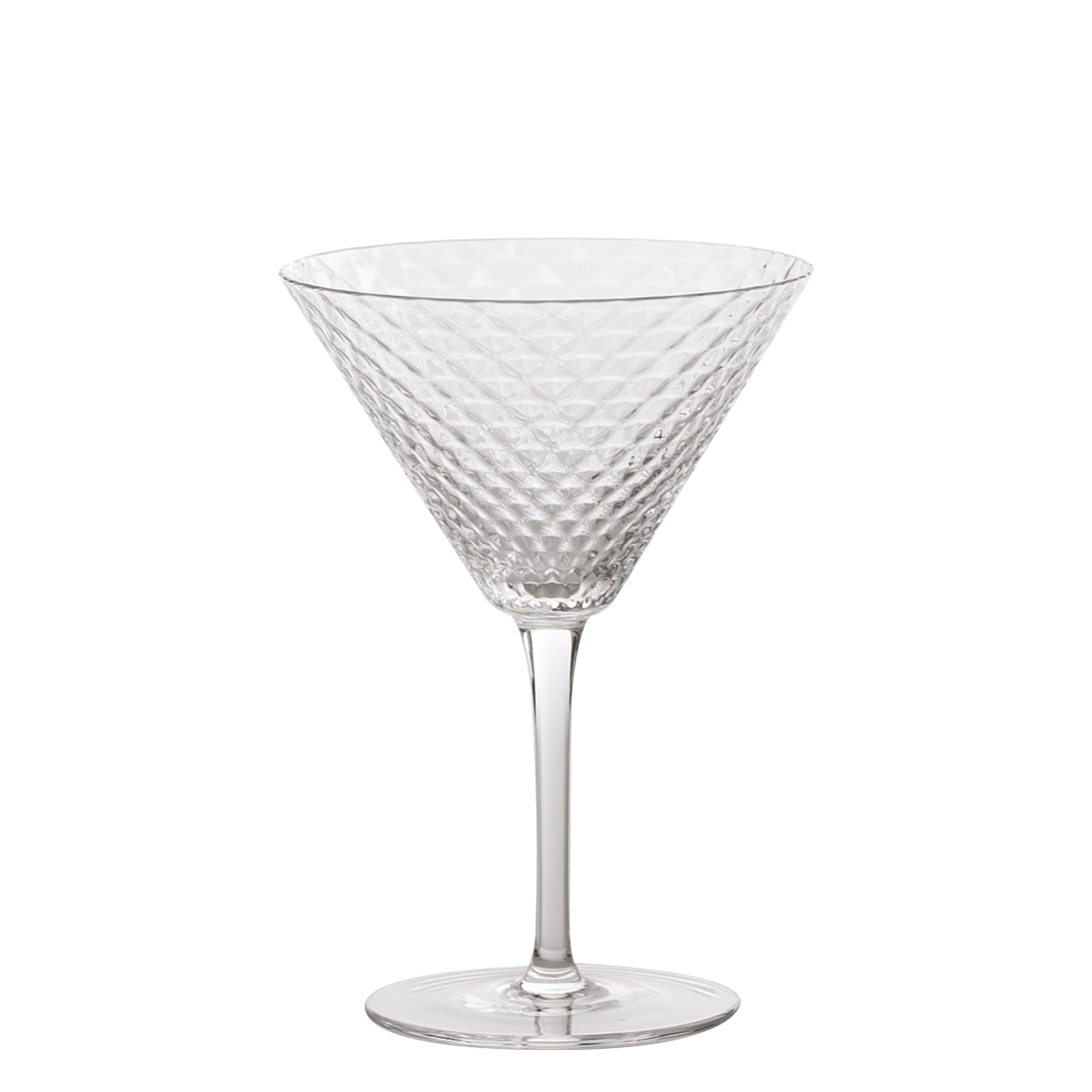 Martini - Juego de 4 copas de 23 cl para cóctel y vino aromático, diseño elegante - Zafferano, fabricado en Italia