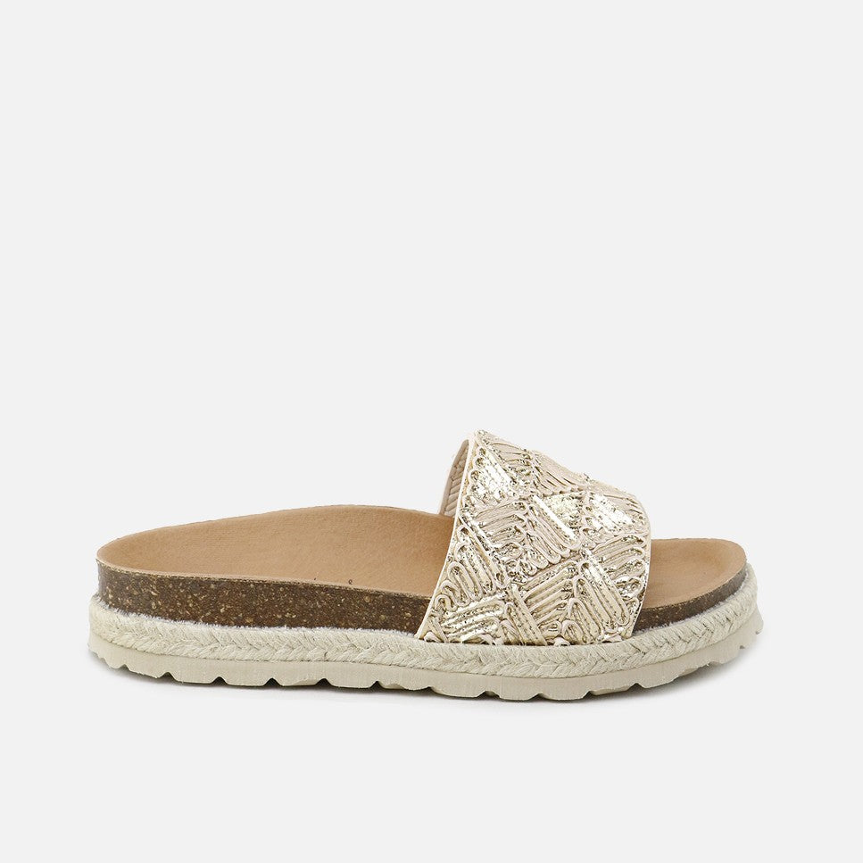 Sandalias Bio Laminado Oro Papanatas | Eli 1957