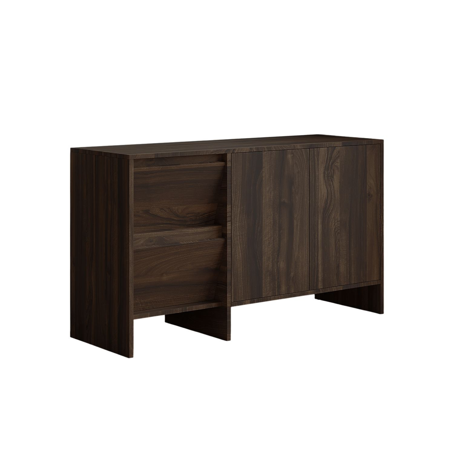 Habitat y Jardin - Aparador de madera "Laris 130" - 130 x 44 x 82 cm - Marrón