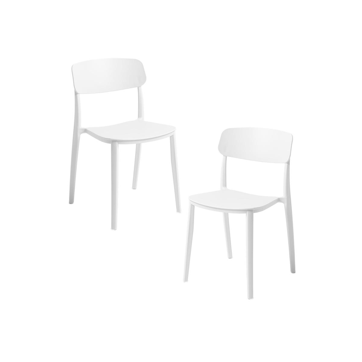 Regalos Miguel - Packs Sillas Jardín - Pack 2 Sillas Bri - Blanco