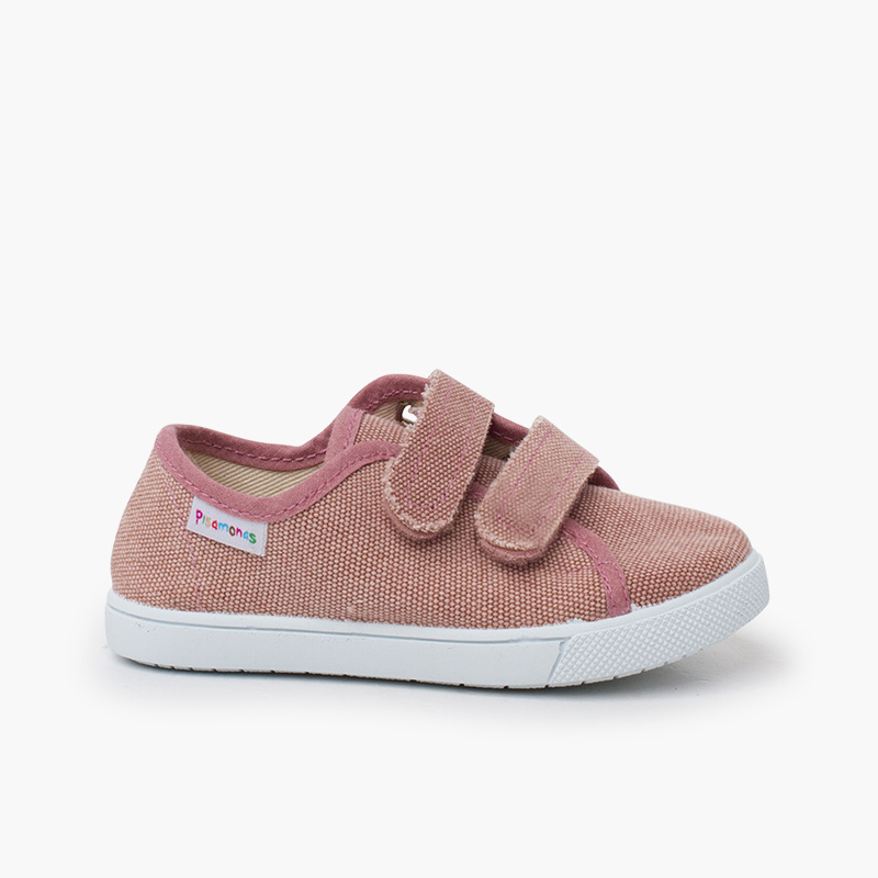 Pisamonas Zapatillas lona rústica efecto lavado