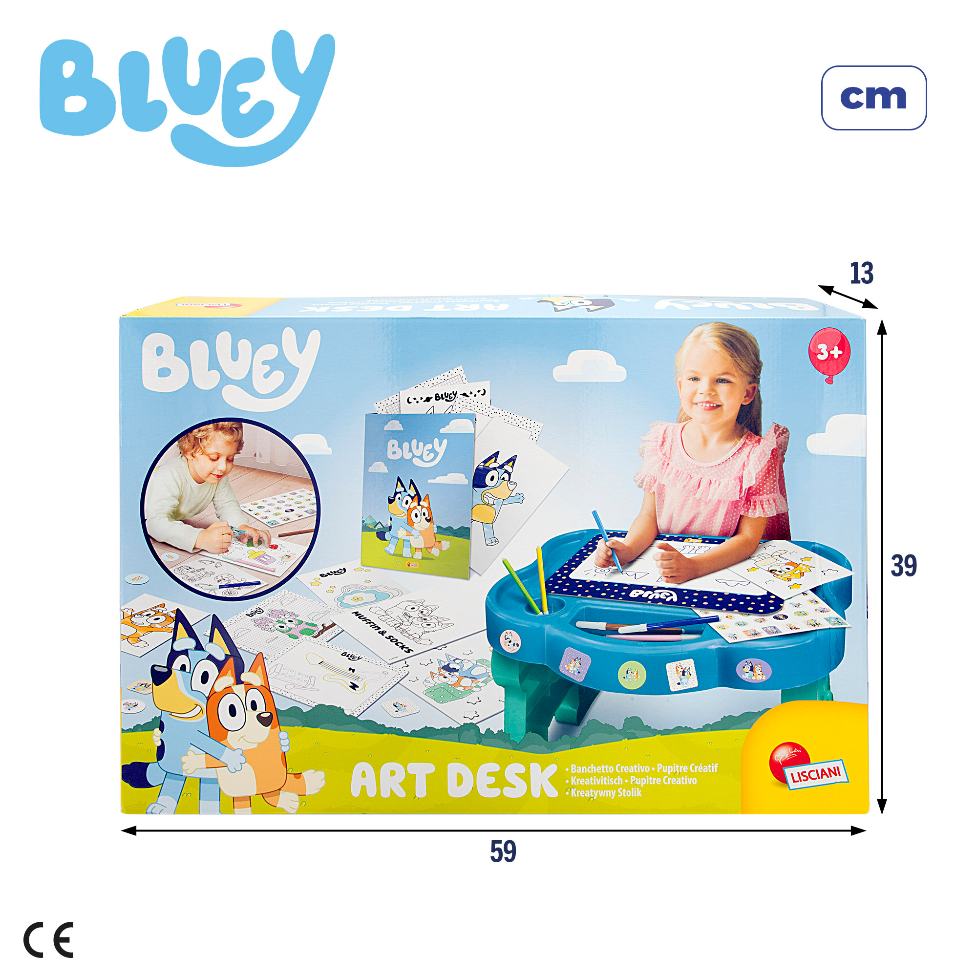 Bluey - Mesa Infantil Con Pizarra, Dibujos, Rotuladores Y Pegatinas Para  Niños +3 Años con Ofertas en Carrefour