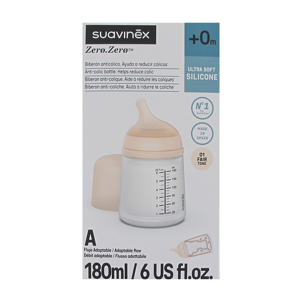 Suavinex  biberon zero silicona 180ml lactancia mixta