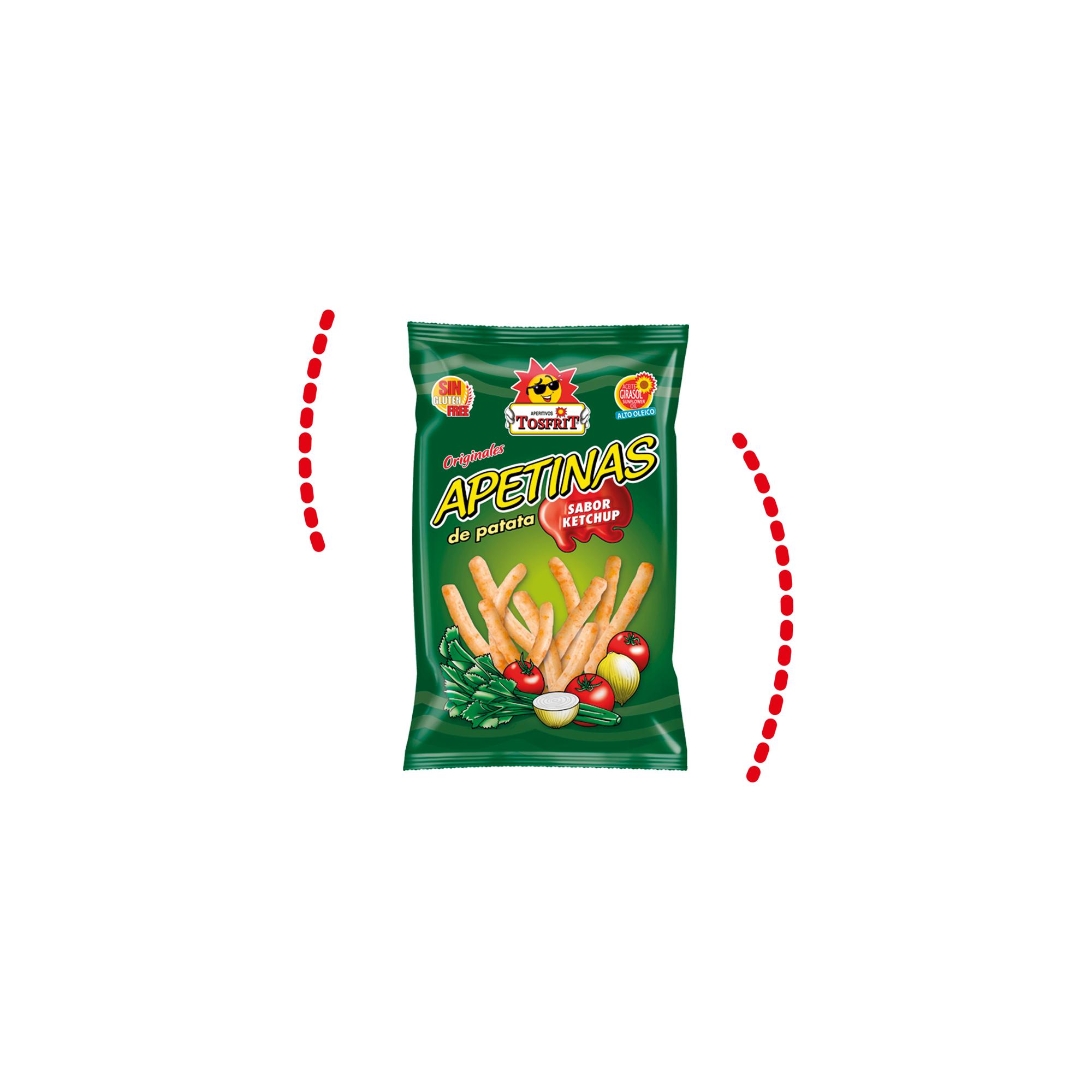 Tosfrit Aperitivos: Apetinas de Patata con Sabor Ketchup - Elige el tamaño - Sin gluten