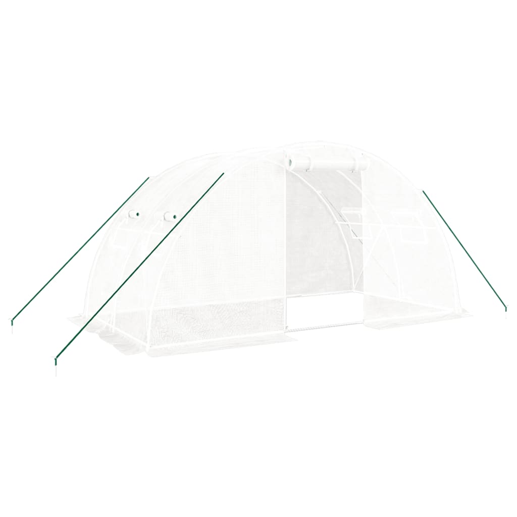vidaXL Invernadero con estructura de acero blanco Multitalles