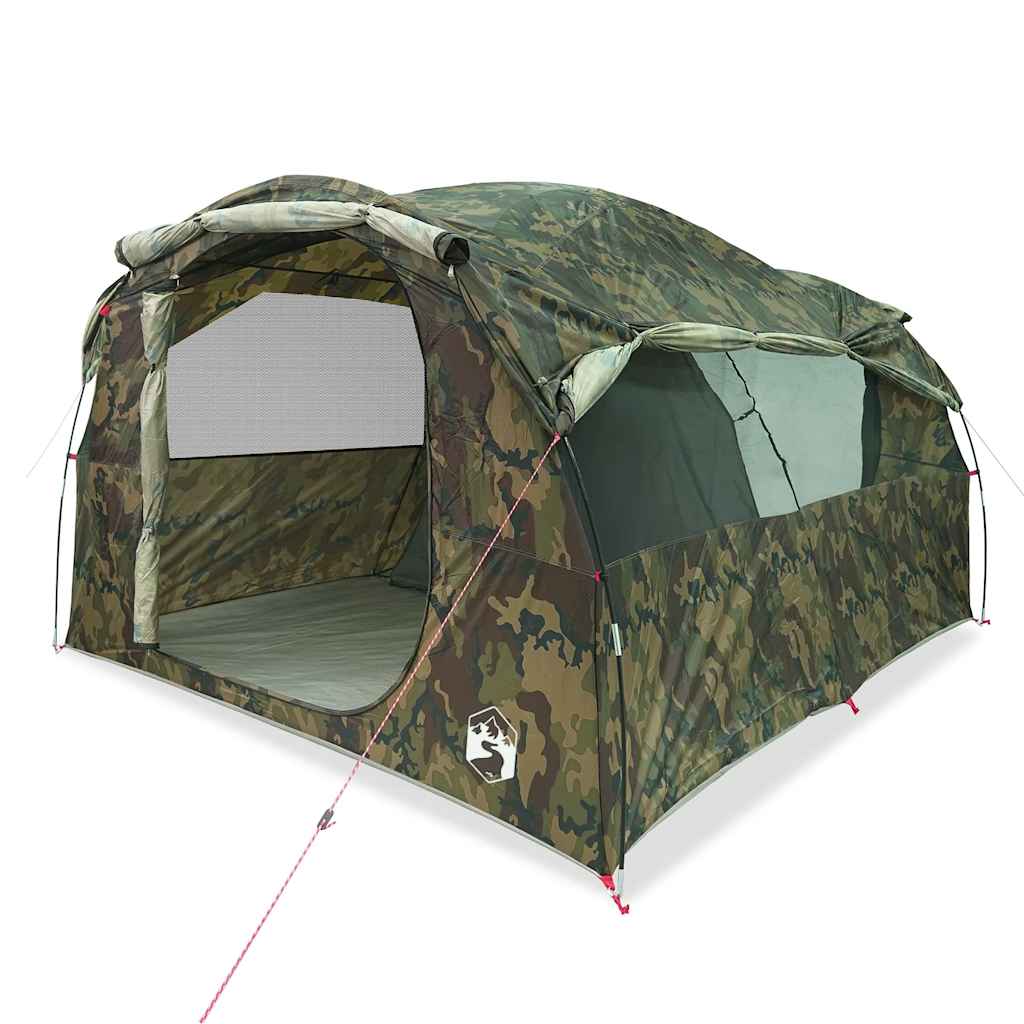 vidaXL Tienda campaña familiar túnel 6 personas impermeable camuflaje