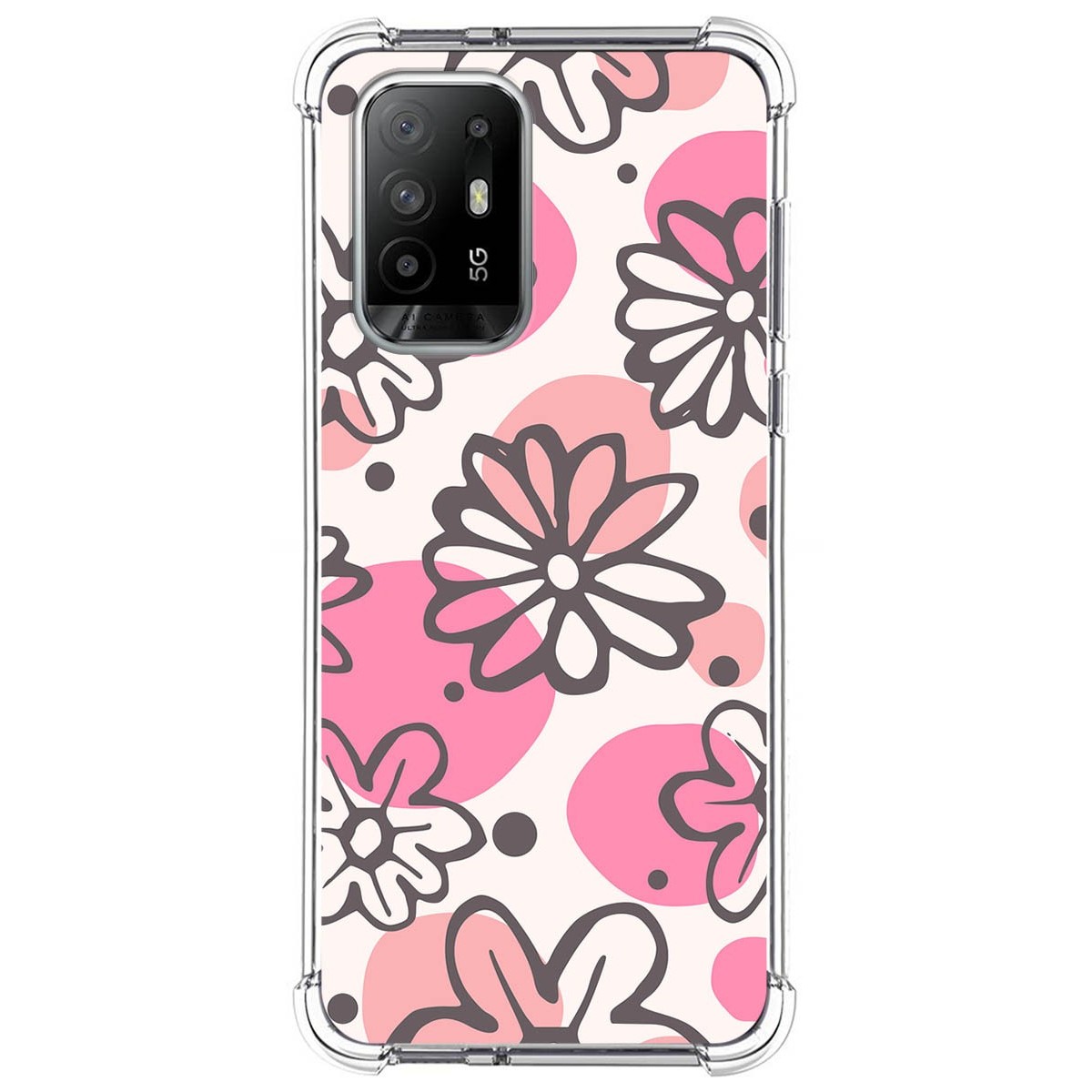 Tumundosmartphone Funda Silicona Antigolpes Oppo A94 5G Flores 09 Personalizada