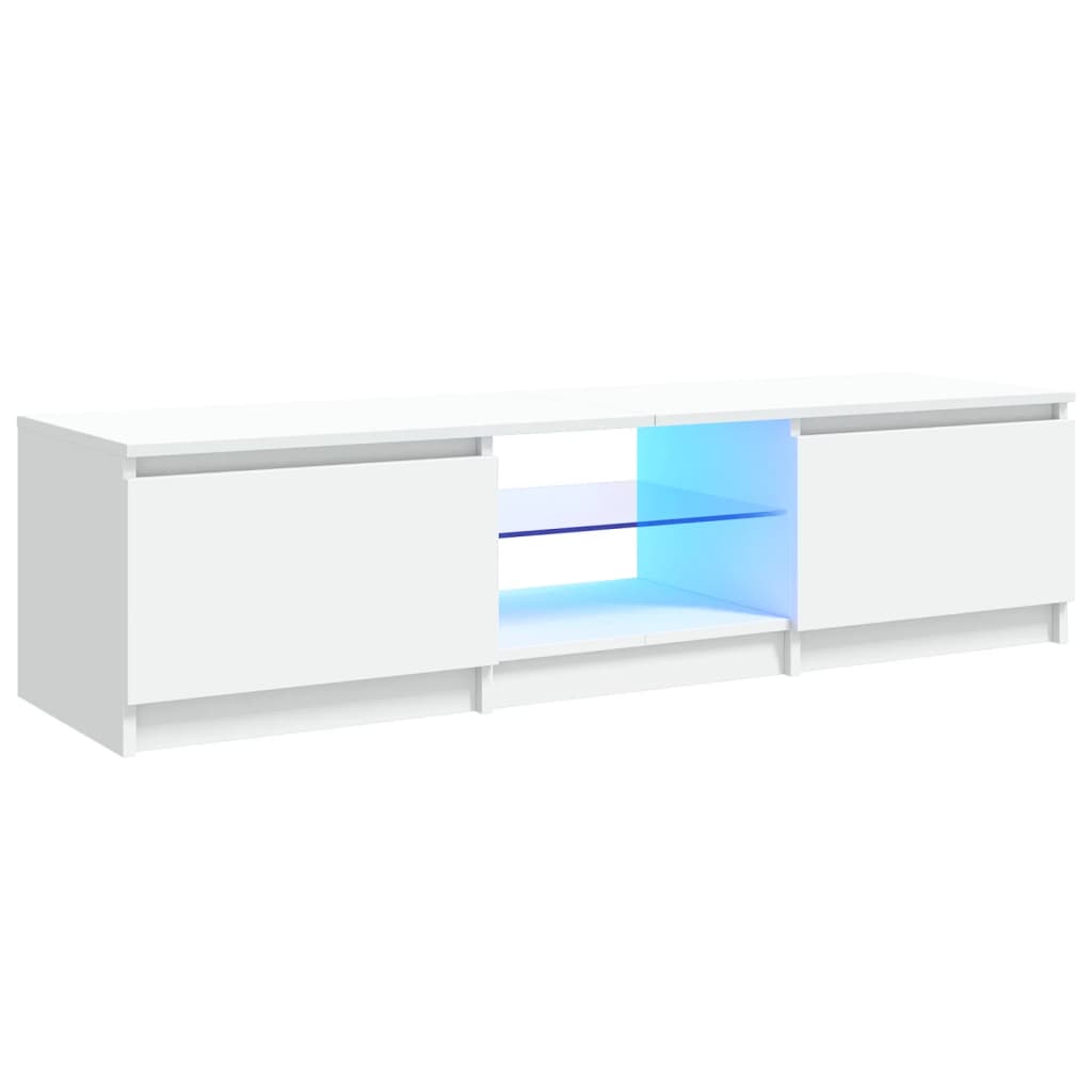 vidaXL Mueble para TV con luces LED 140x40x35,5 cm, Mueble de Salon, Mueble TV, Mueble TV salon, Mesa de TV, Mueble tele
