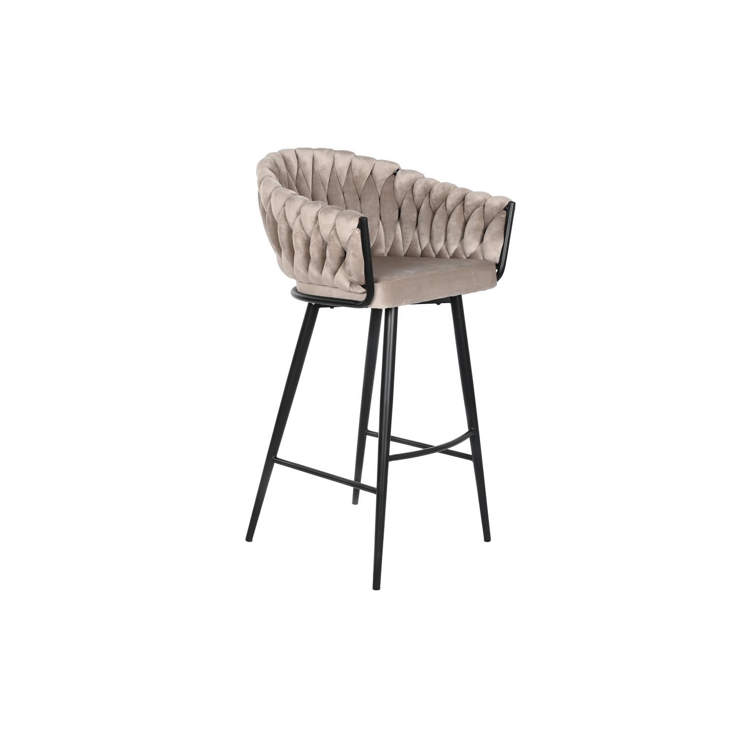 TABURETE POLIESTER METAL 53X58X101 BEIGE FIJALO MB207836