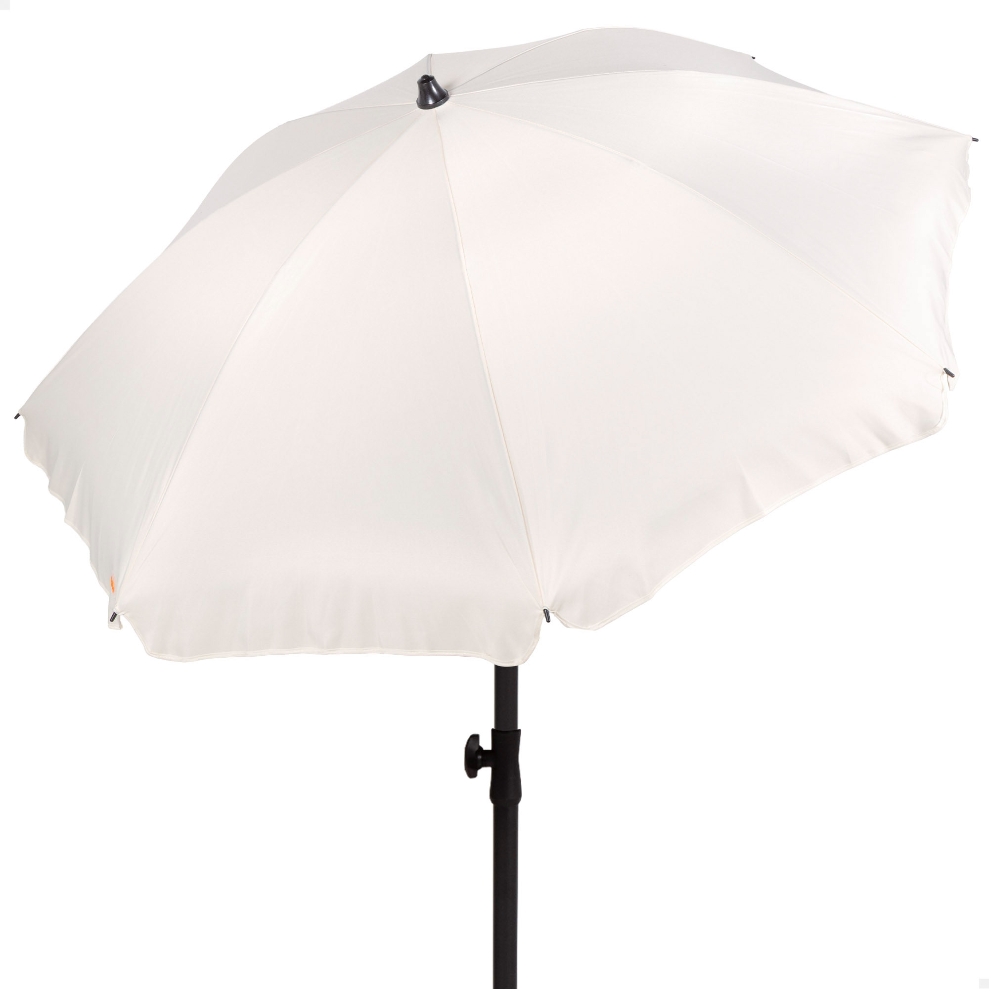 Aktive - Sombrilla 200 cm, color neutro, con protección UV50, para jardín, poliéster, 8 varillas, para terraza, para balcón, para exterior, funda incluida, parasoles
