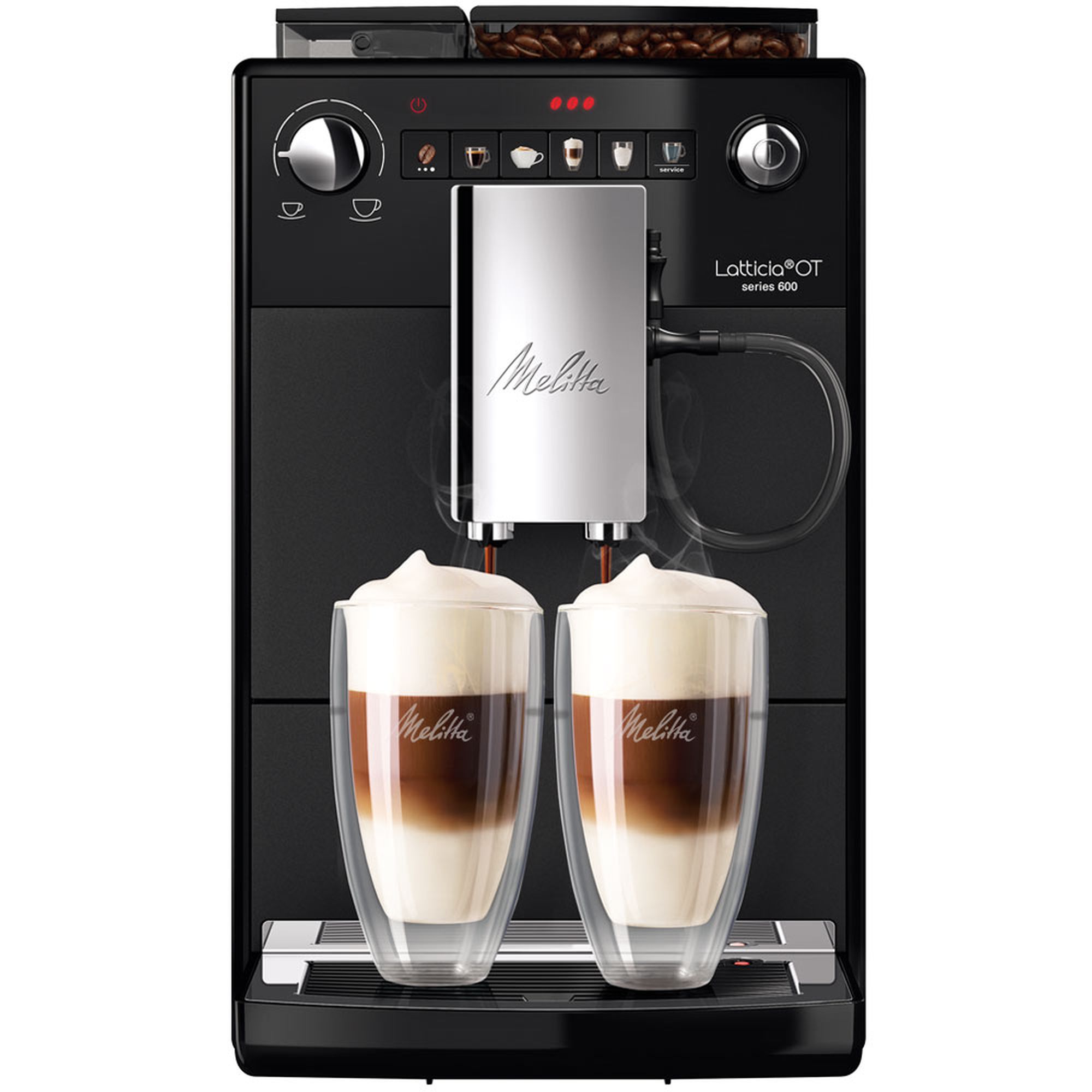Melitta Cafetera Superautomática Melitta Latticia OT F300-100 Doble Espumado Depósitos XL