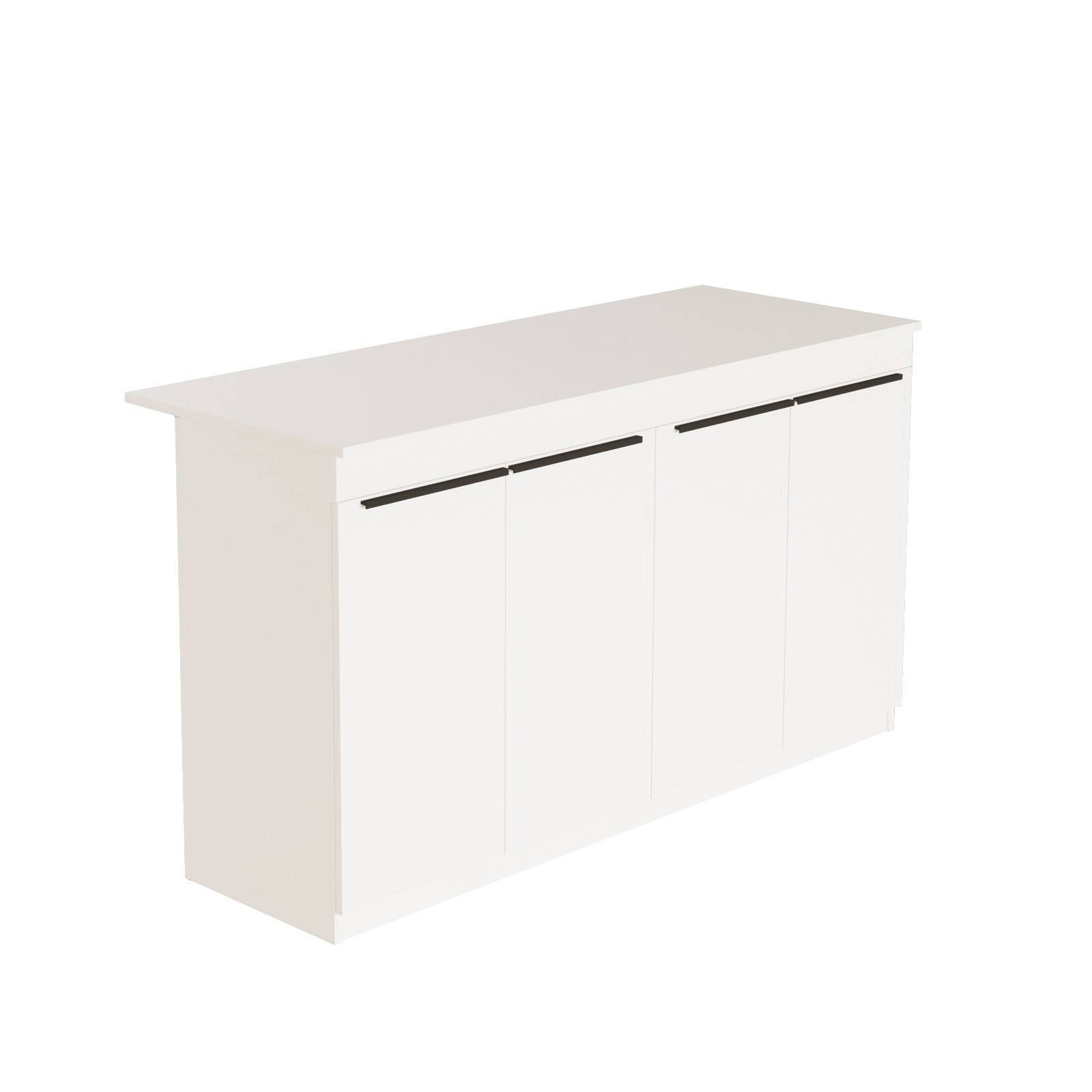 Habitat y Jardin - Mesa de cocina de madera "Lark" - 160 x 60 x 90 cm - Blanca