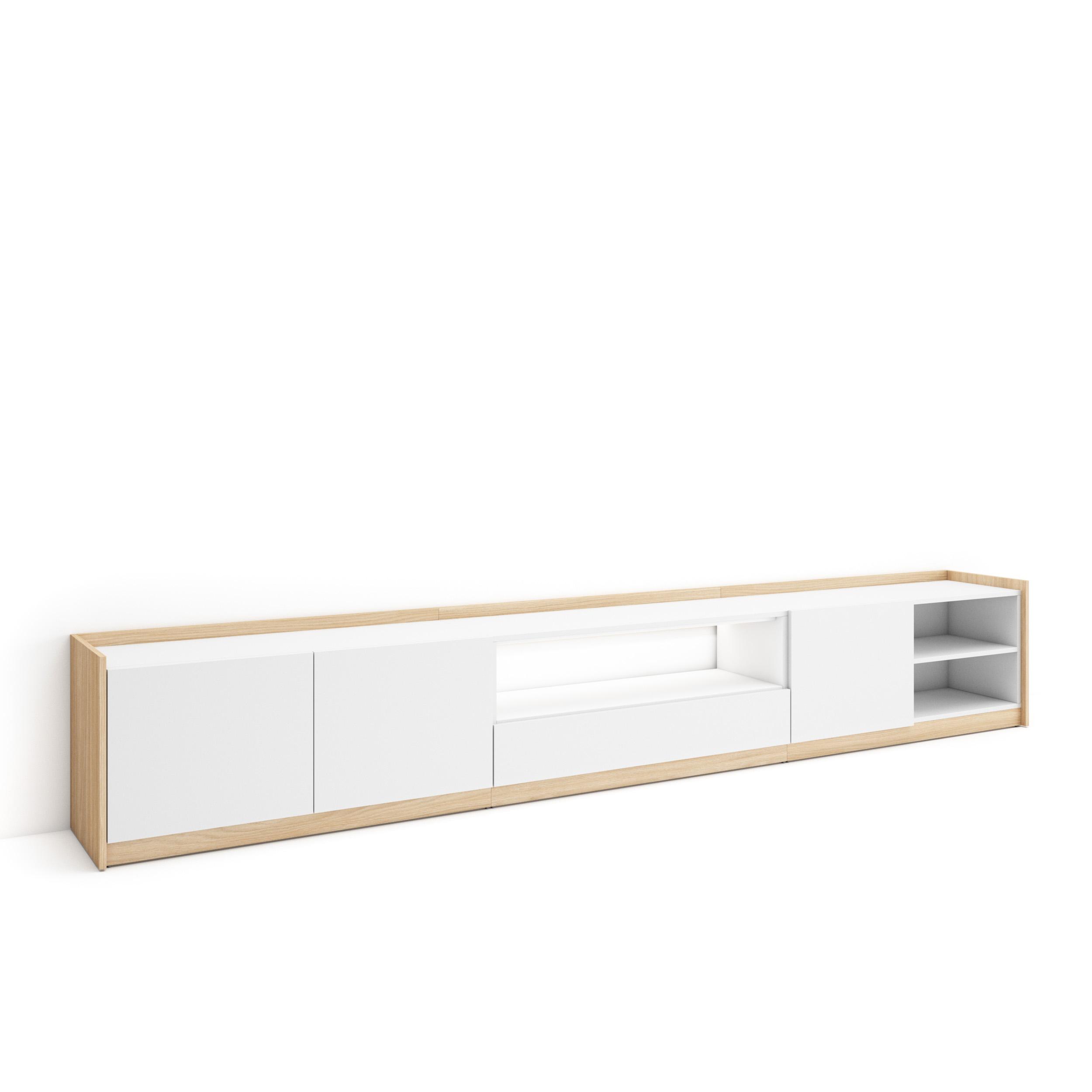 Mueble TV, Televisión, 310x37x50cm, Para TV hasta 80", LED