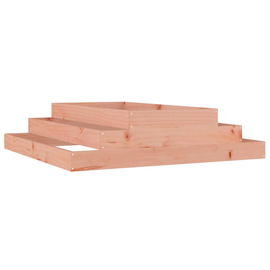 vidaXL Jardinera de madera maciza de 110x110x27 cm Color Pino natural,  Pino blanco,  Pino gris y mas
