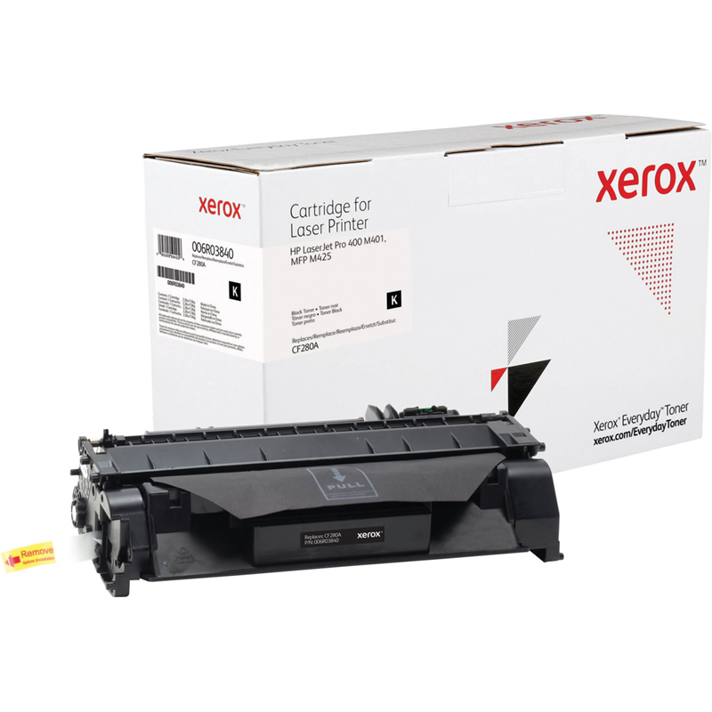 Tóner compatible Xerox 006R03840 compatible con HP CF280A/ 2700 páginas/ Negro