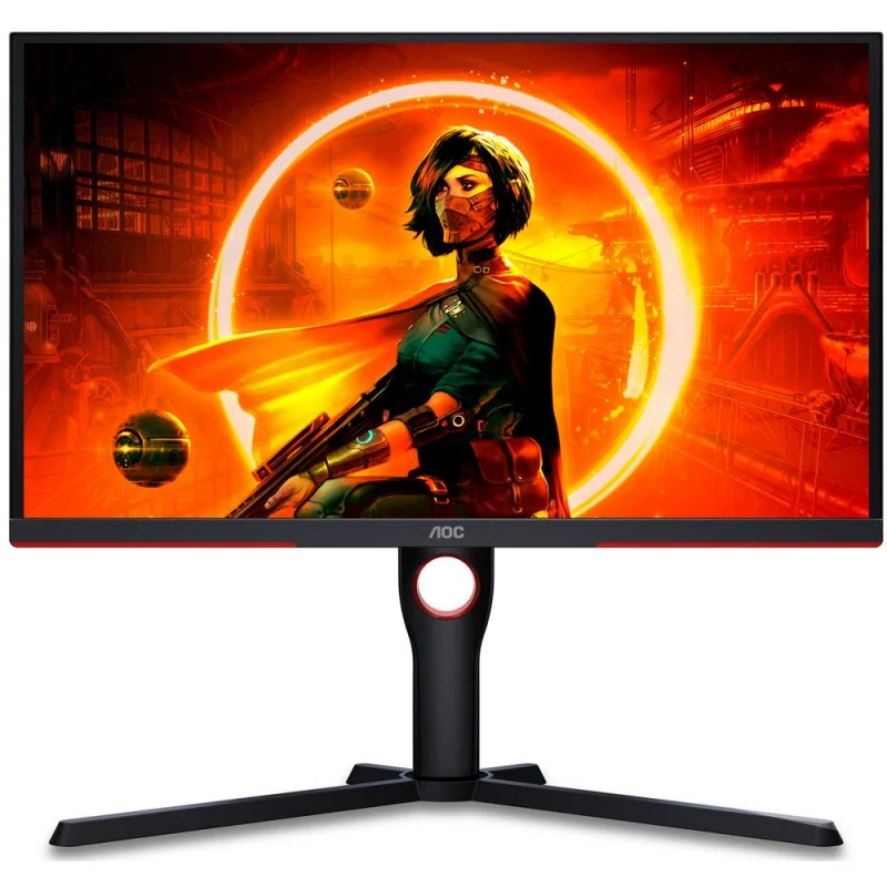 Aoc monitor 24.5” led va fullhd 240hz freesync premium - respuesta 1ms - ajustable en altura, giratorio e inclinable - angulo de vision 178°- hdmi, displayport, audio - montaje vesa 100x100