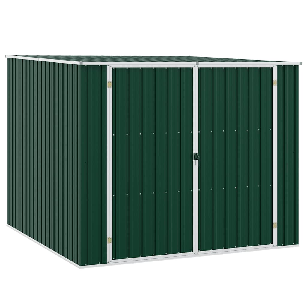 vidaXL Cobertizo de jardín acero galvanizado verde 195x198x159 cm