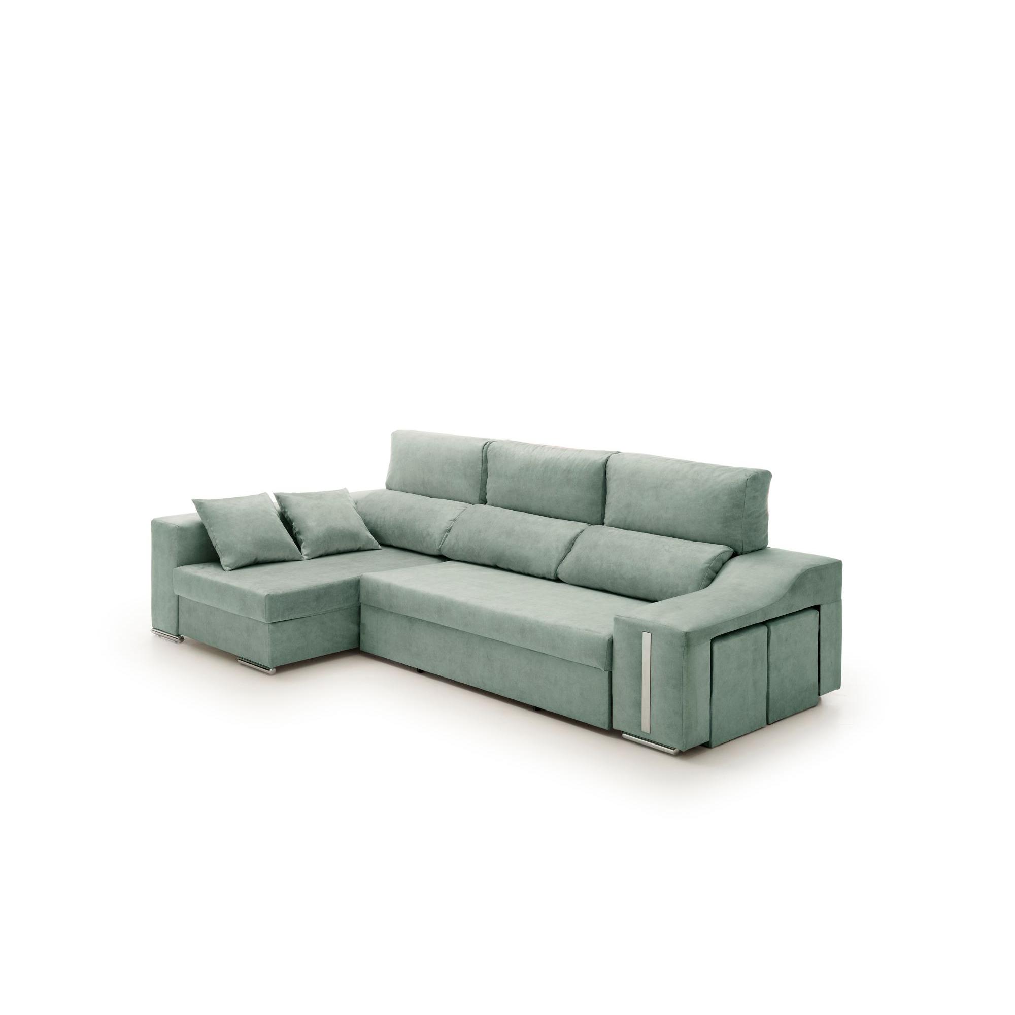Sofá Chaise Longue Cama Con Arcón y Puff Giuliana