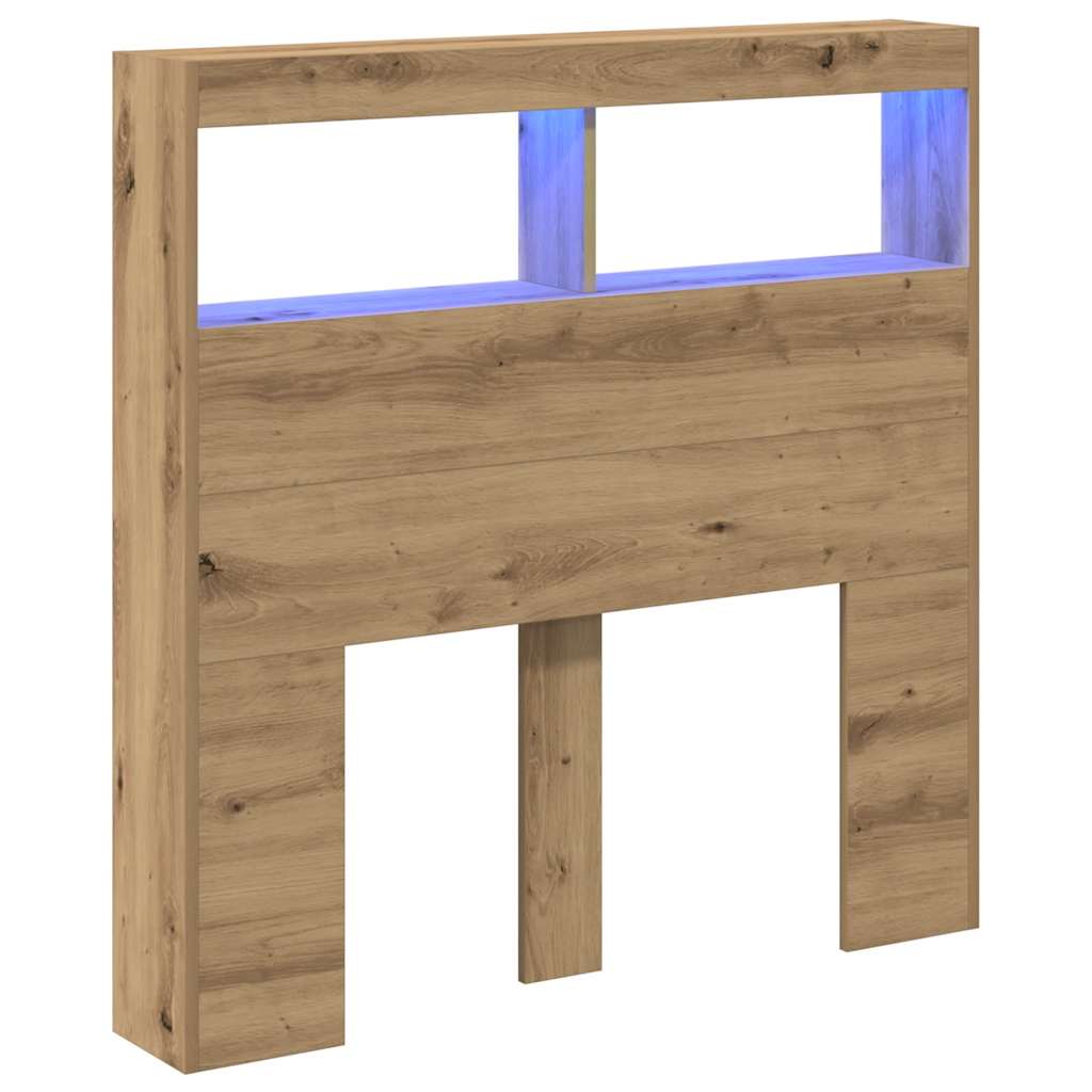 vidaXL Cabecero de cama con luz LED 100x17x102 cm