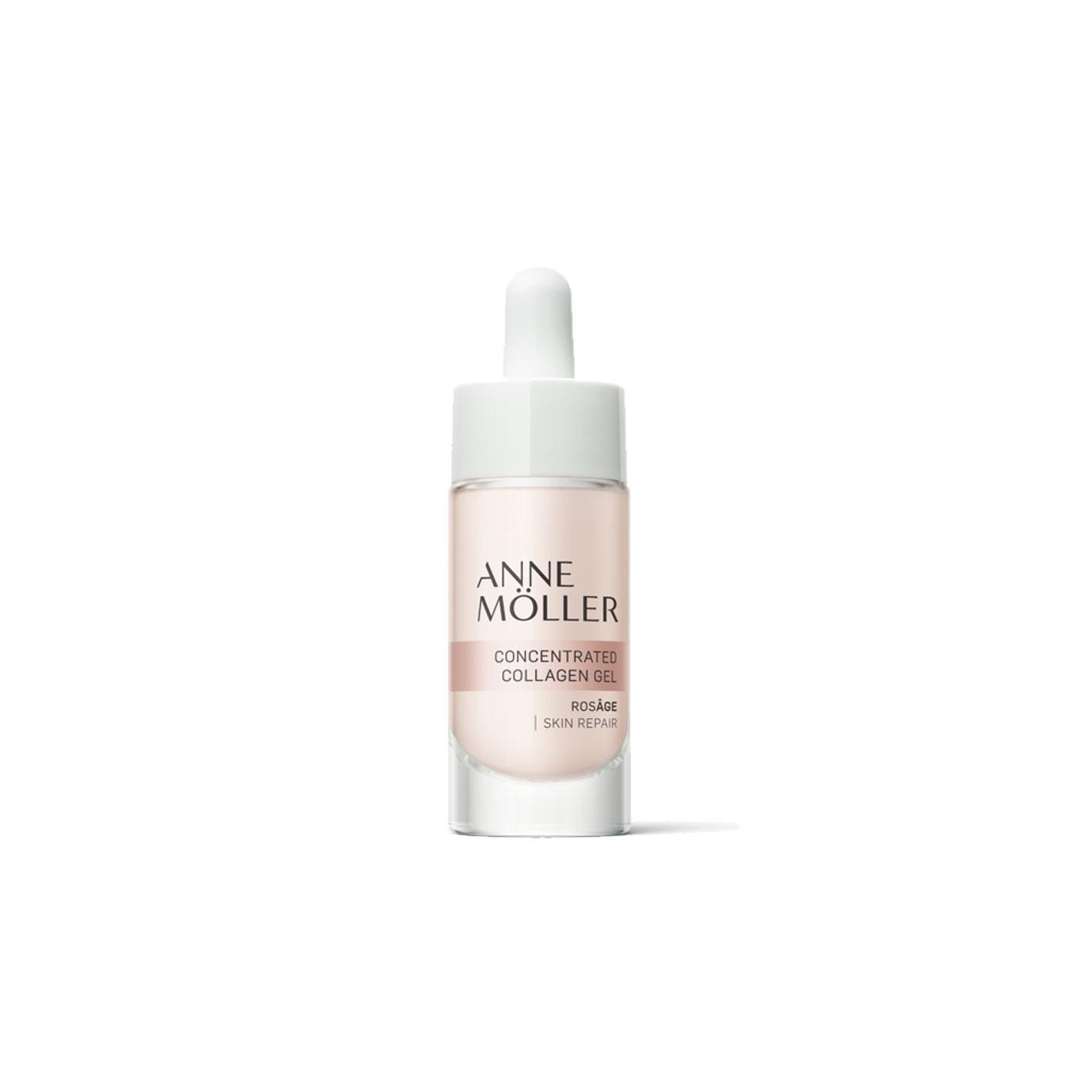 Anne Moller - Gel Rosâge Concentrated Collageno 15 ml, sérum facial antiarrugas con 14% Collagen Booster Complex de colágeno marino y Phytosan K para todo tipo de piel