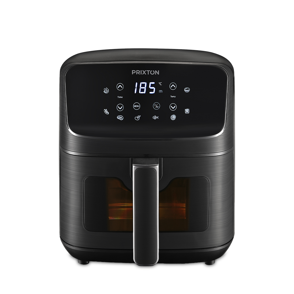 PRIXTON Freidora de Aire Cook Organics 4,2 L sin Aceite, 8 Programas, Pantalla LED Táctil, Ventana con Luz, 1500 W, Temperatura 80–200 °C, Temporizador 60 min