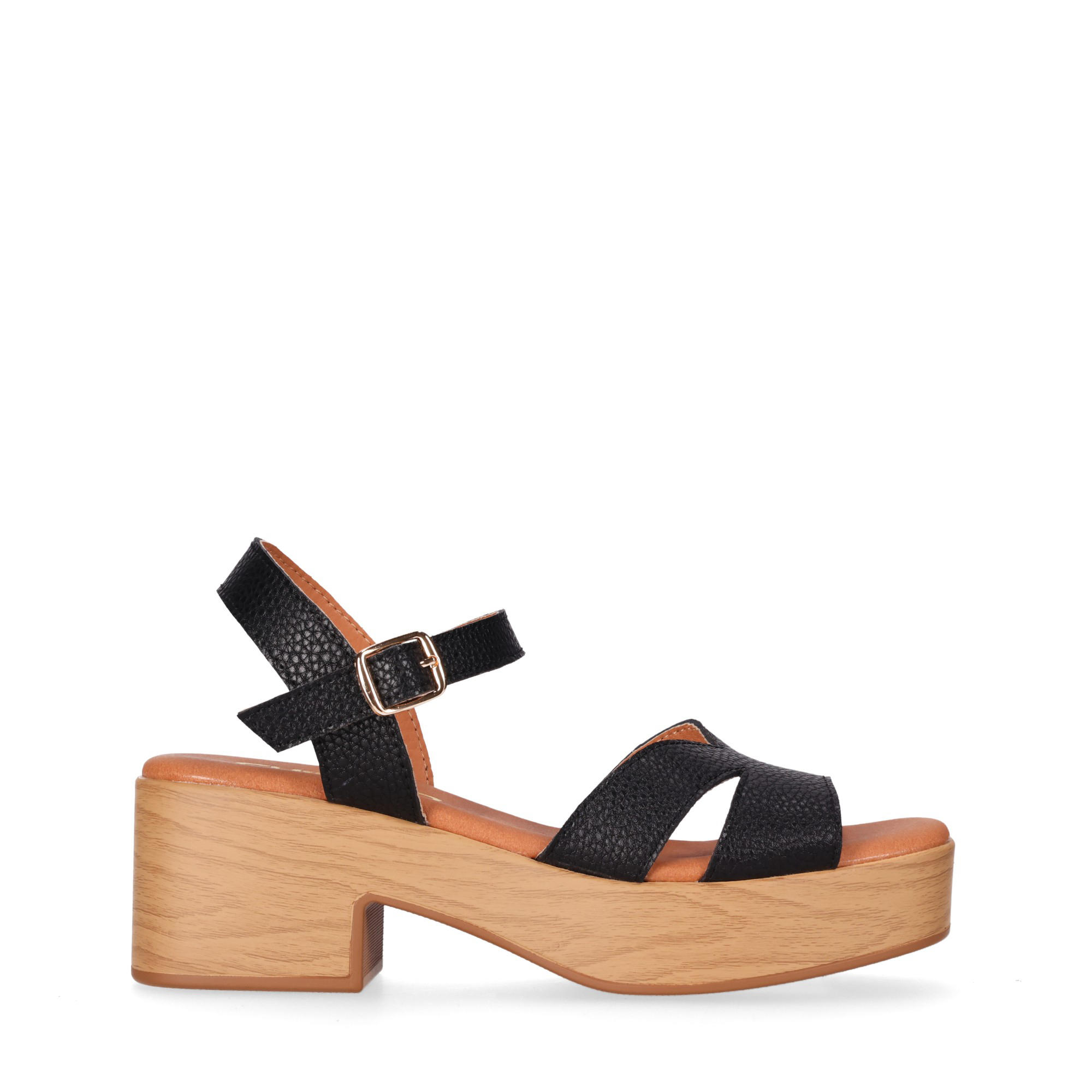 Chika10 Leather HACHI 11 Sandalia Plataforma Negro/Black