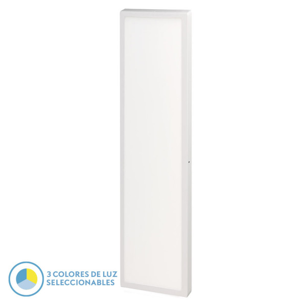Panel llano 72w 3000k-4000k-6500k 3,8x30x120 cm blanco 7200lm