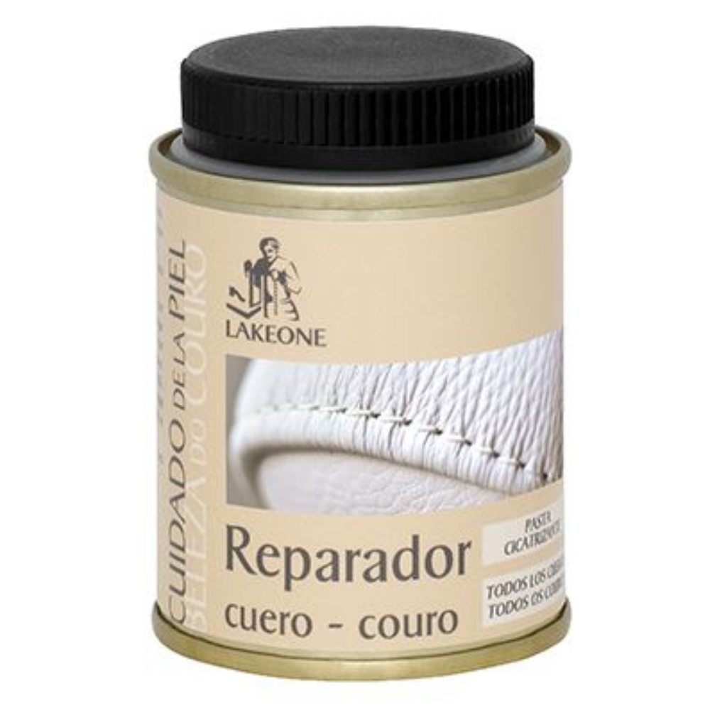 Reparador de Cuero LAKEONE 80ml - Tapa Defectos y Arañazos en Cuero - Fácil de Usar, su fórmula especializada permite reparar grietas, arañazos, y desgastes en superficies de cuero, ofreciendo un acabado limpio, duradero y altamente estético.
