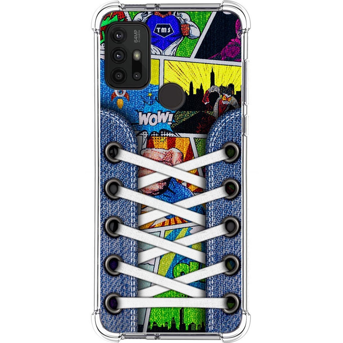 Tumundosmartphone Funda Silicona Antigolpes para Motorola Moto G10 / G20 / G30 diseño Zapatillas 14 Dibujos