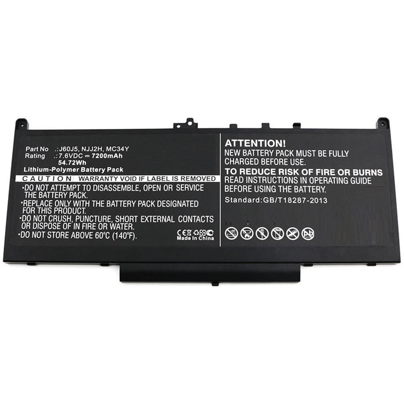 Bateria portatil coreparts 7.6v 7200mah 55wh para dell