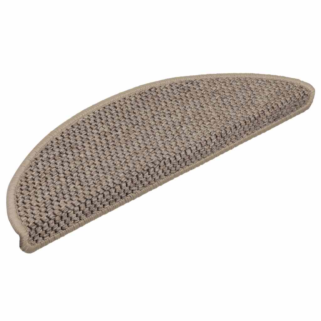 vidaXL Alfombrilla autoadhesiva escalera sisal 15 uds 56x17x3 cm en color Azul/Beige oscuro