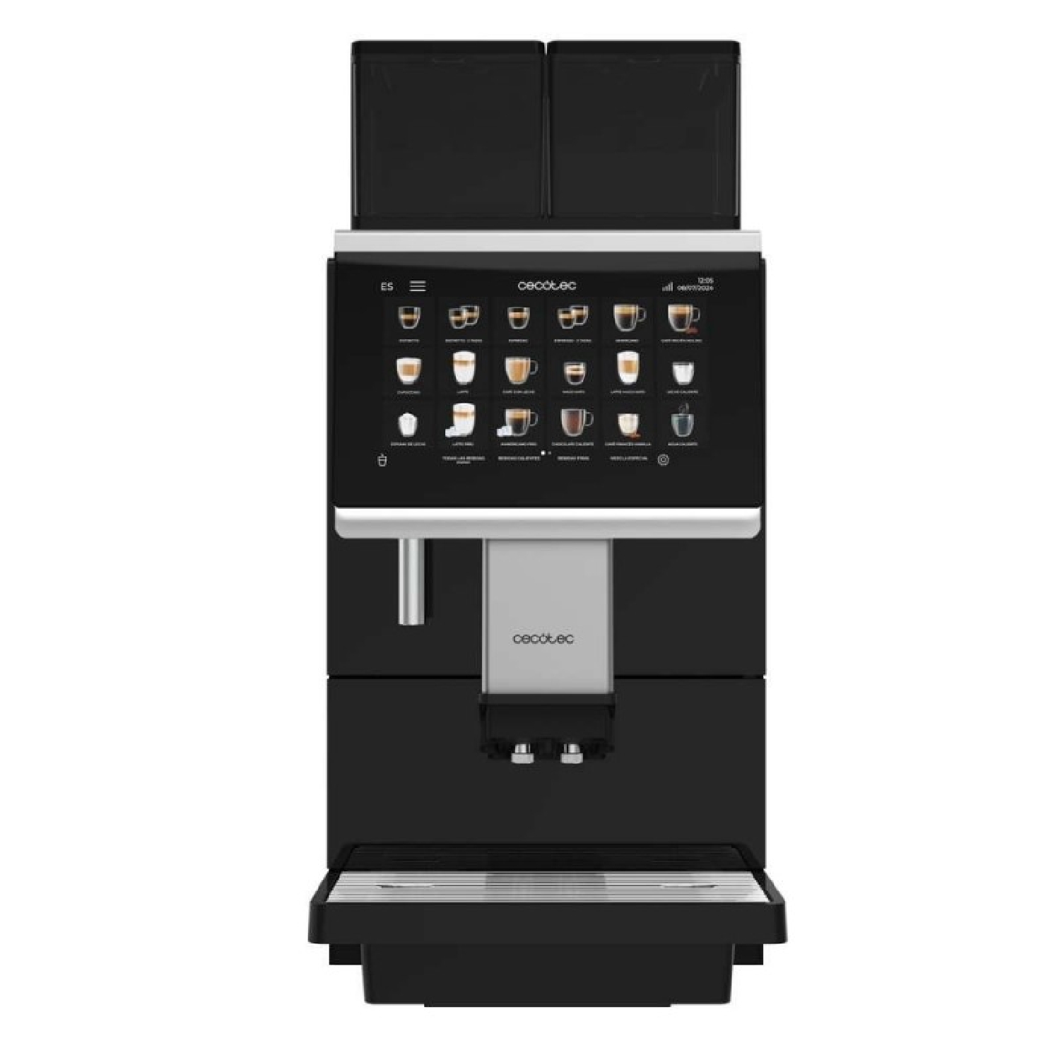 Cecotec Hervidor de Agua Eléctrico de 1,7L Thermosense 210 Steel. 2200W, Cuerpo de Acero Inoxidable, Base con Giro de 360º