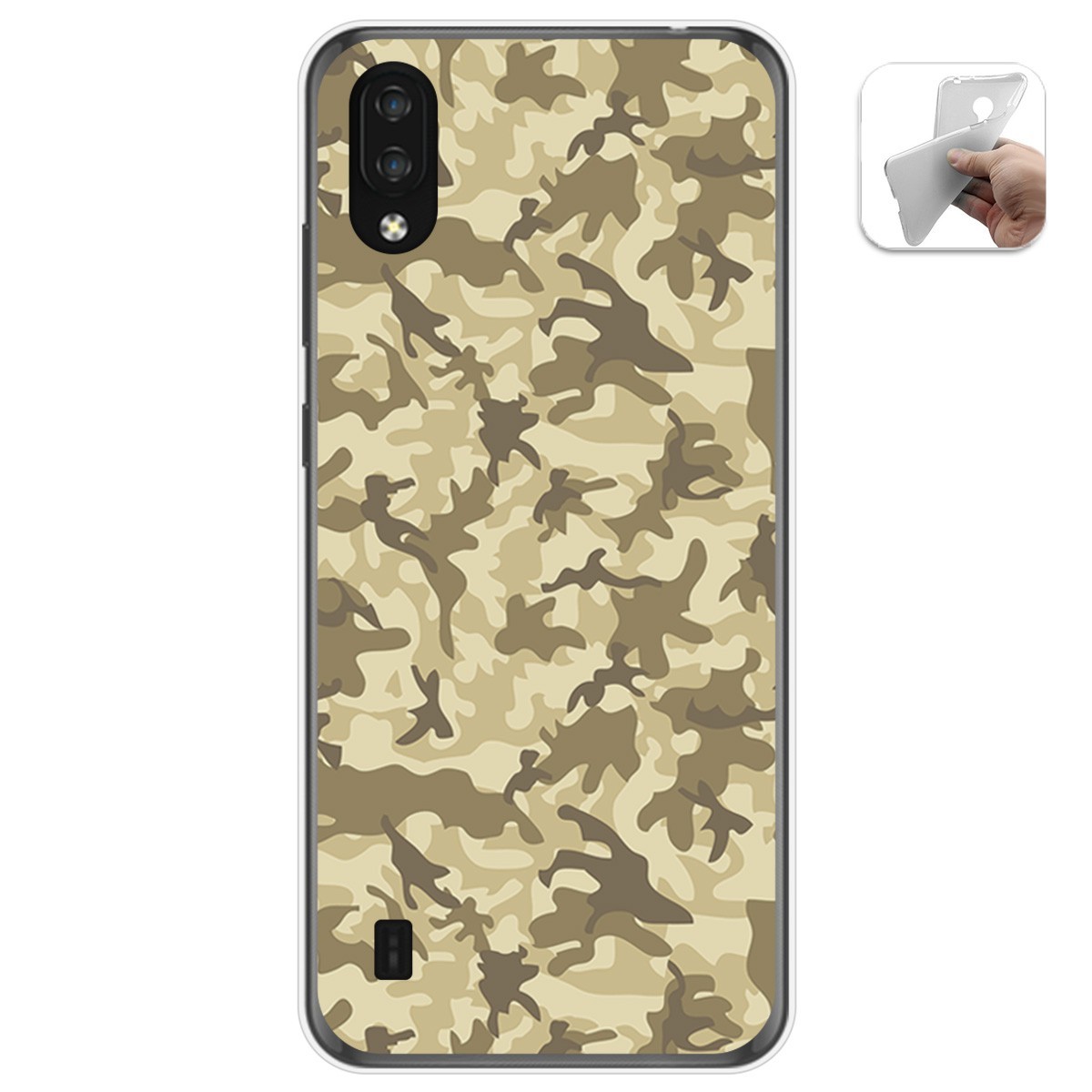 Tumundosmartphone Funda Gel Tpu para Zte Blade A5 2020 diseño Sand Camuflaje Dibujos