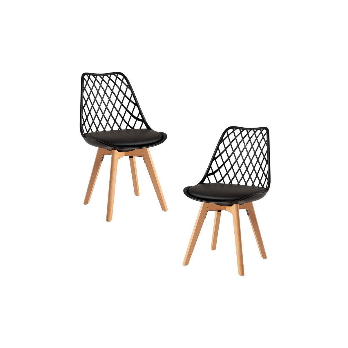Regalos Miguel - Packs Sillas Comedor - Pack 2 Sillas Mima - Negro