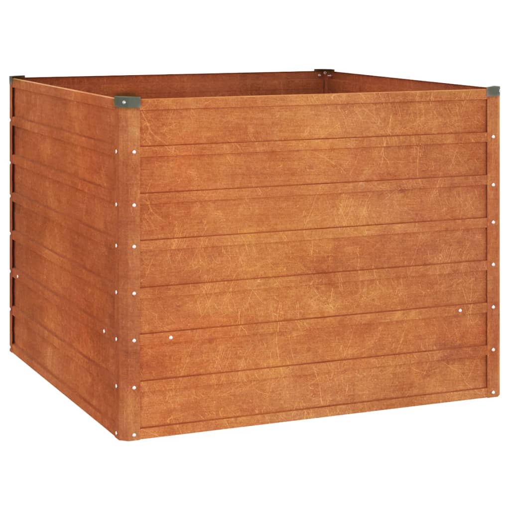 vidaXL Arriate oxidado de acero corten Dimensiones 100 x 100 x 77 cm,  100 x 100 x 45 cm,  240 x 40 x 45 cm y mas
