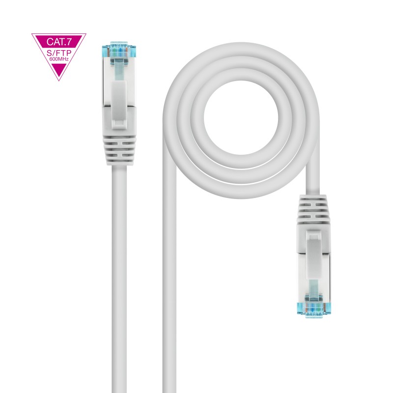 Nanocable - Cable de Red Cat.7 600MHZ LSZH SFTP PIMF AWG26, Gris, 15 m 10.20.1715
