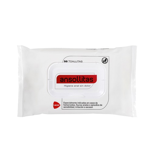 Lacer Toallitas Higiene Anal Sin Dolor 50uds - Hemorroides y Fisuras