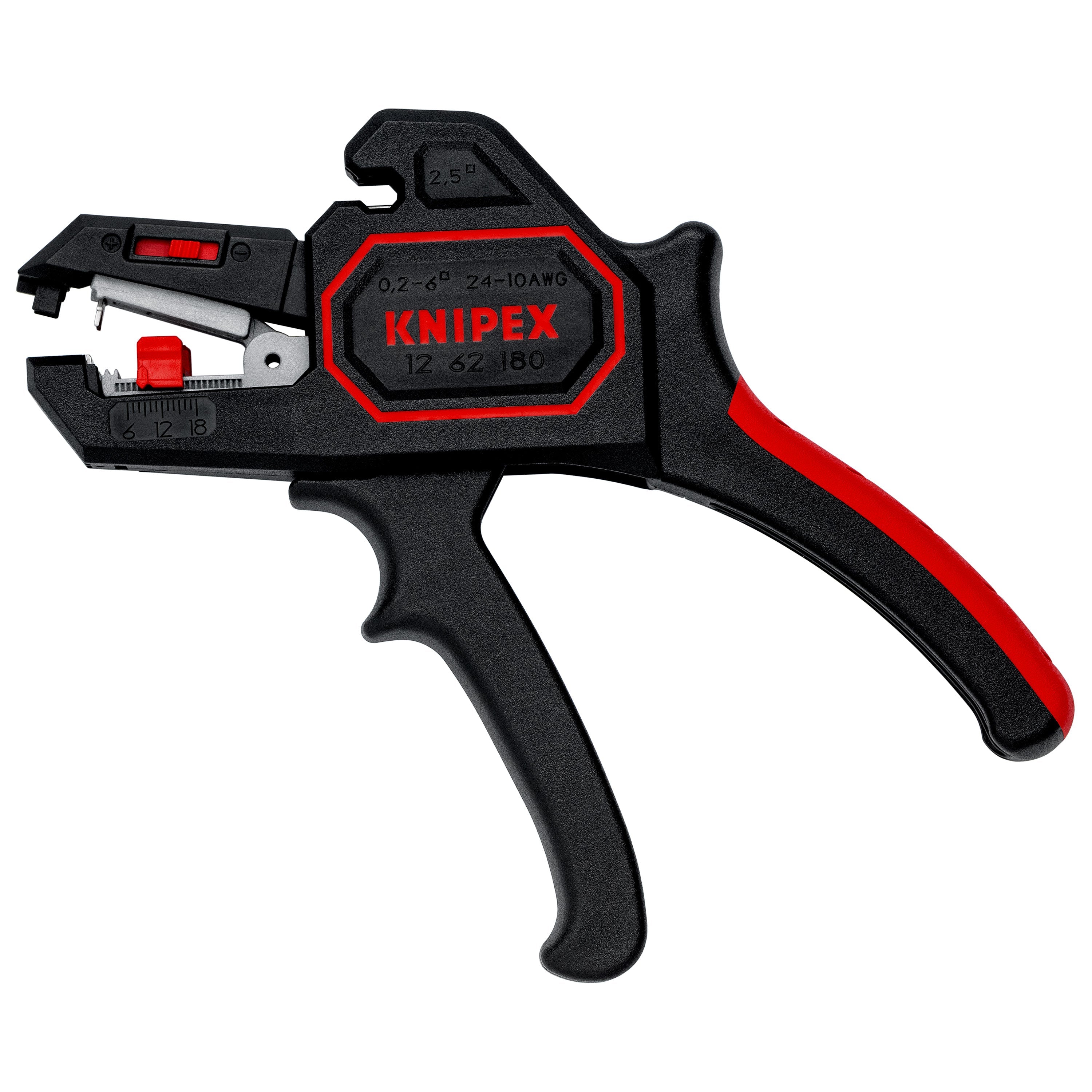 Knipex 12 62 180 - Pelacables autoajustable 180 mm (0,2 - 6,0 mm2)