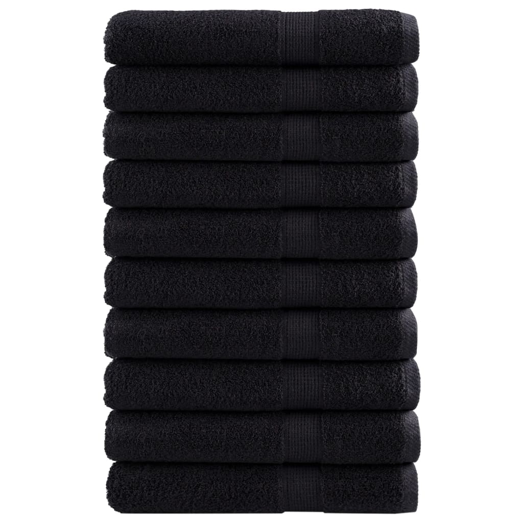 vidaXL Toallas premium 10 uds 100% algodón 100x200 cm 600 gsm Color Morado,  orange,  Negro y mas