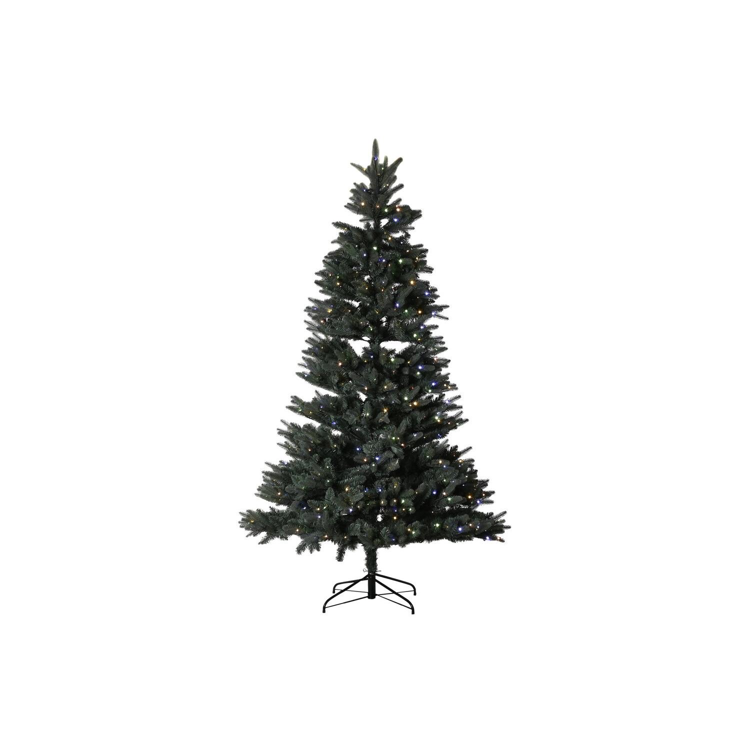 Arbol Led Pe 145X145X240 650L 1865 Ramas Verde, Decoracióna de navidad para todos los hogares, Navidad Alpina Coloured Lights